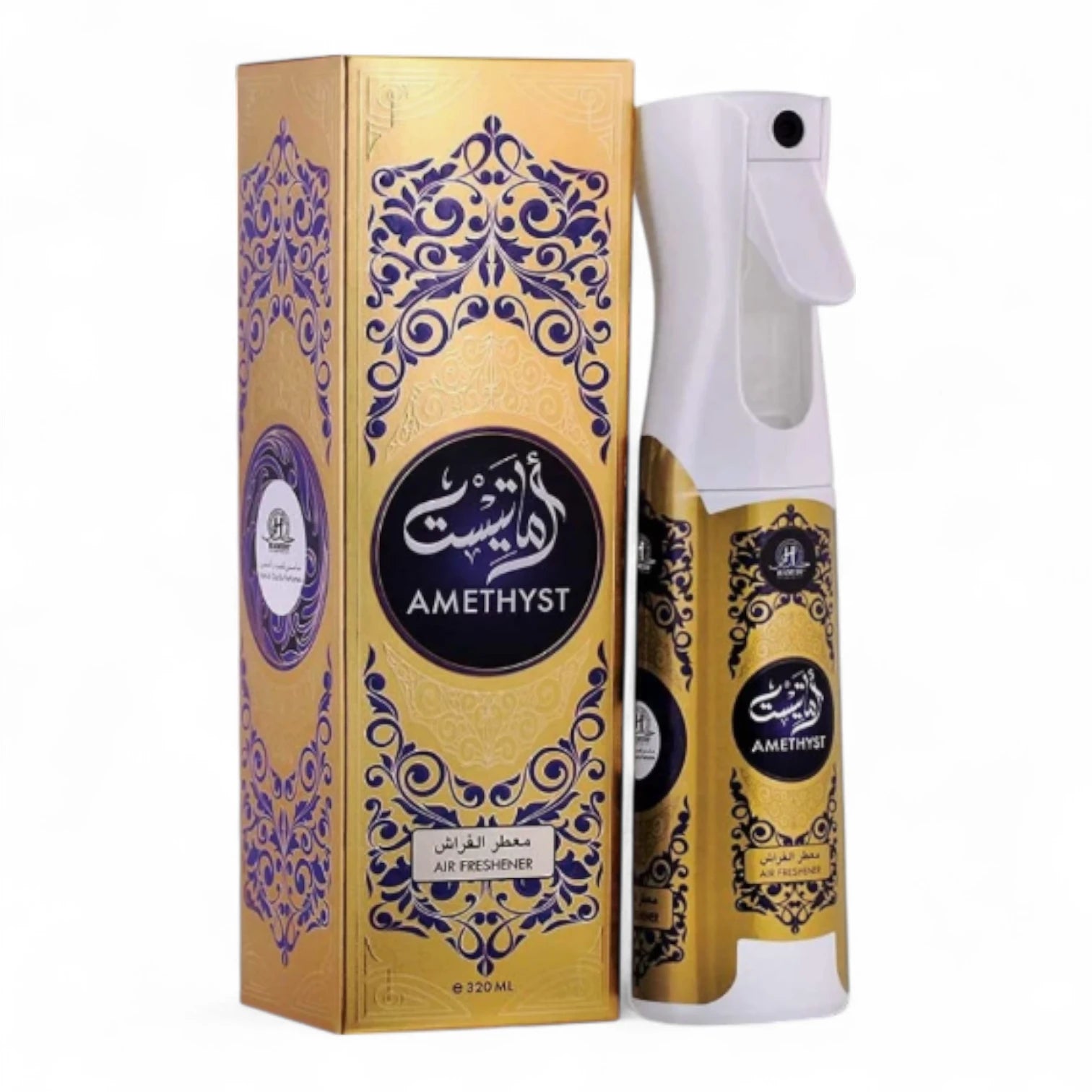 Hamidi Amethyst Non-Alcoholic Air Freshener Spray – 320ML | Mood-Boosting Home & Car Fragrance | Safe & Refreshing Everyday Scent - Damoo