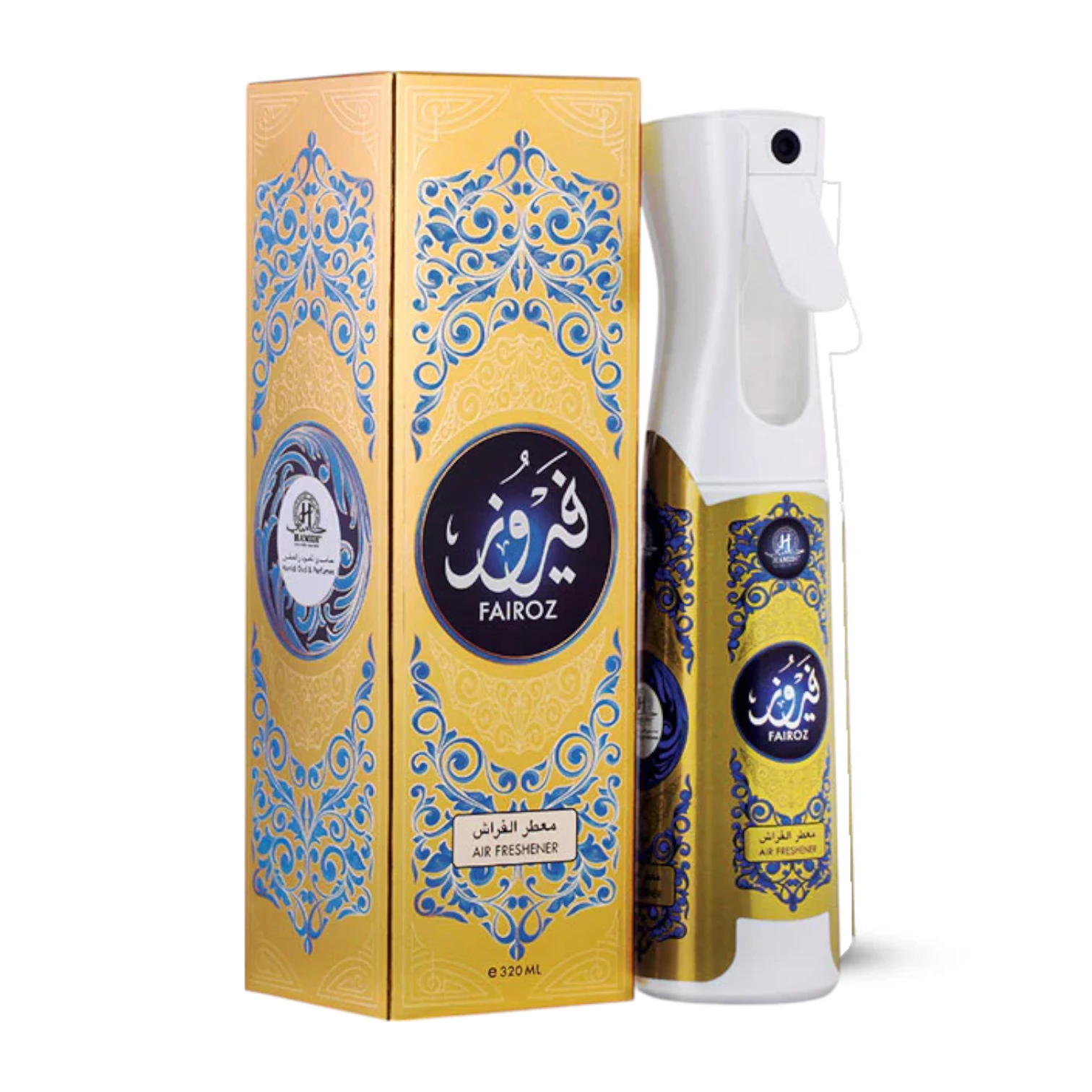 Hamidi Fairoz Non-Alcoholic Air Freshener – 320ML | Ocean Breeze & Tropical Fruit Scent | Refreshing Home & Car Fragrance - Damoo