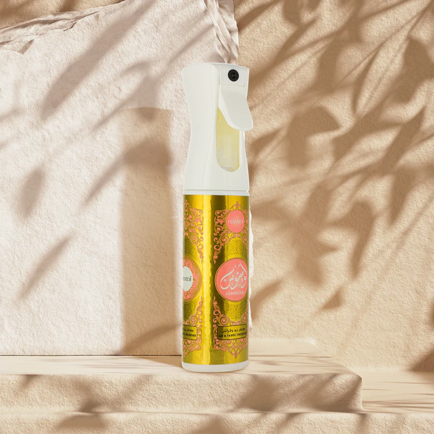 Hamidi Luminous Luxury Air Freshener – 320ML | Non-Alcoholic Aromatic Spray for Air & Fabrics | Long-Lasting Fragrance for Home, Office & Car - Damoo