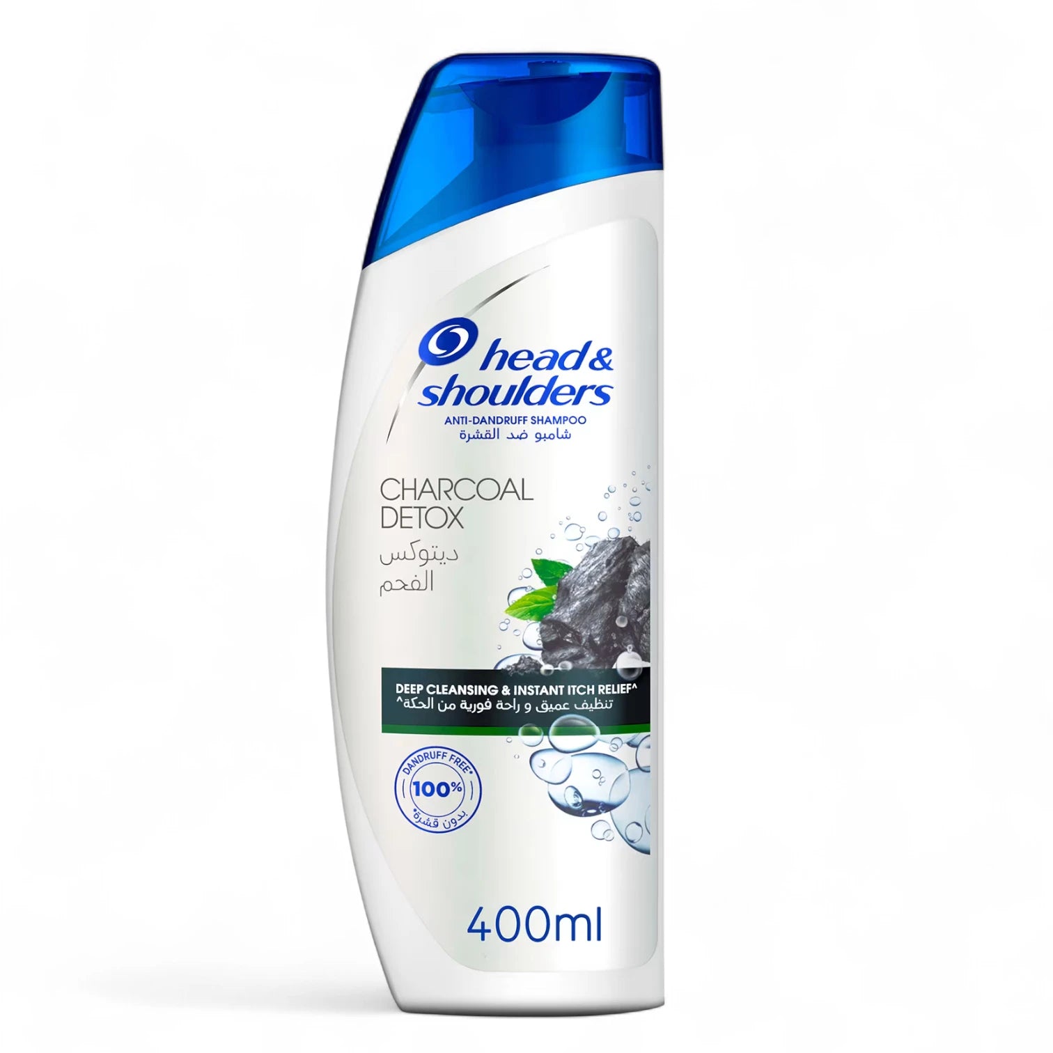 Head & Shoulders Charcoal Detox Anti-Dandruff Shampoo – Deep Scalp Cleanser with Activated Charcoal – Removes Dandruff, Toxins & Oil – 400ml - Damoo
