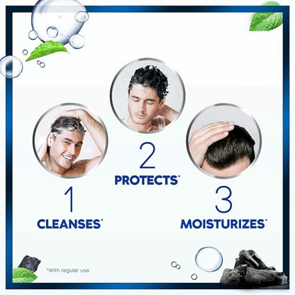 Head & Shoulders Charcoal Detox Anti-Dandruff Shampoo – Deep Scalp Cleanser with Activated Charcoal – Removes Dandruff, Toxins & Oil – 400ml - Damoo