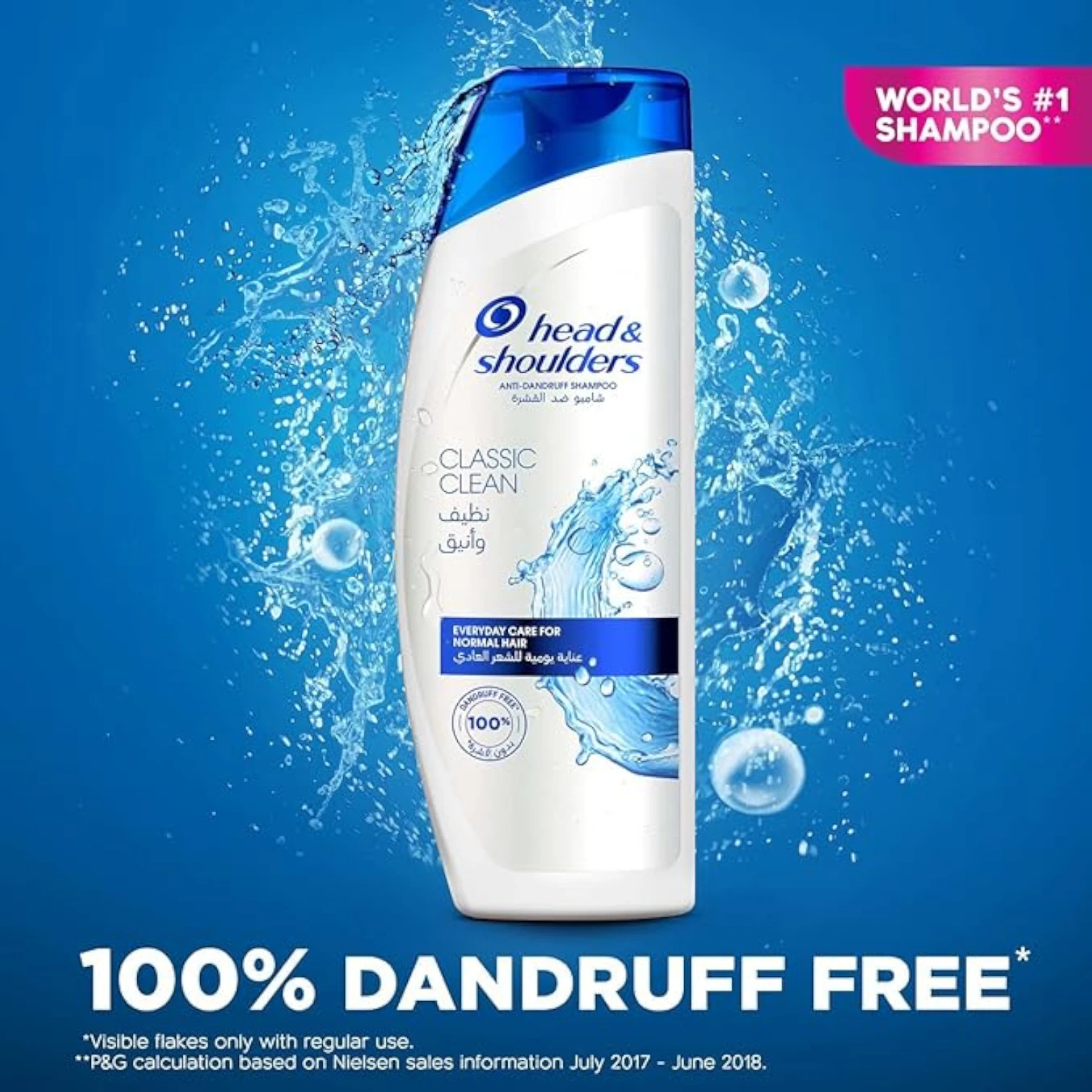 Head & Shoulders Classic Clean 2-in-1 Anti-Dandruff Shampoo & Conditioner – Daily Scalp Care – pH-Balanced Formula – 190ml - Damoo