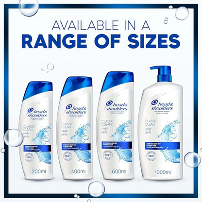 Head & Shoulders Classic Clean 2-in-1 Anti-Dandruff Shampoo & Conditioner – Daily Scalp Care – pH-Balanced Formula – 400ml - Damoo