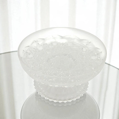 HEC Crystal Acrylic Dessert Tray with Dome Lid & Stand – Elegant Covered Server for Cakes, Pastries, and Sweets – Fine Collection - Damoo