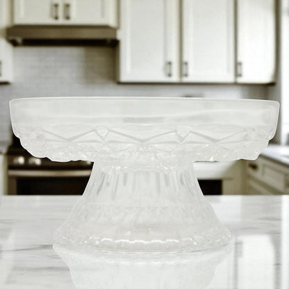 HEC Crystal Acrylic Dessert Tray with Dome Lid & Stand – Elegant Covered Server for Cakes, Pastries, and Sweets – Fine Collection - Damoo