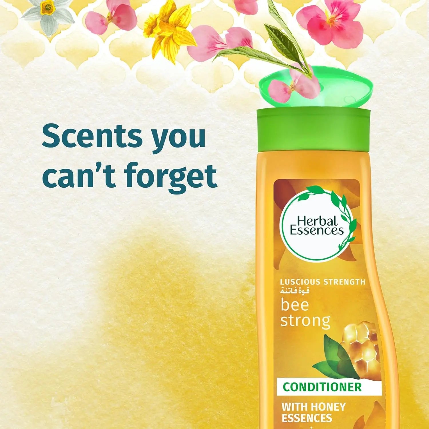 Herbal Essences Bee Strong Conditioner with Honey & Apricot Essences | Strengthening & Moisturizing for Weak Hair | 360ml - Damoo