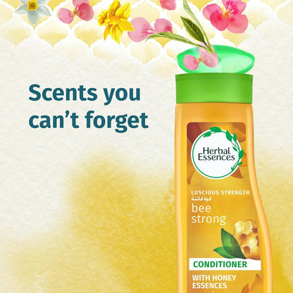 Herbal Essences Bee Strong Conditioner with Honey & Apricot Essences | Strengthening & Moisturizing for Weak Hair | 360ml - Damoo