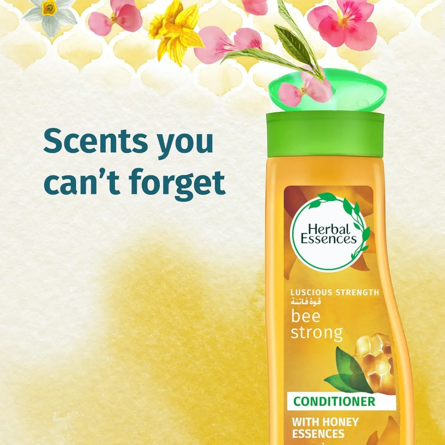 Herbal Essences Bee Strong Conditioner with Honey & Apricot Essences | Strengthening & Moisturizing for Weak Hair | 360ml - Damoo