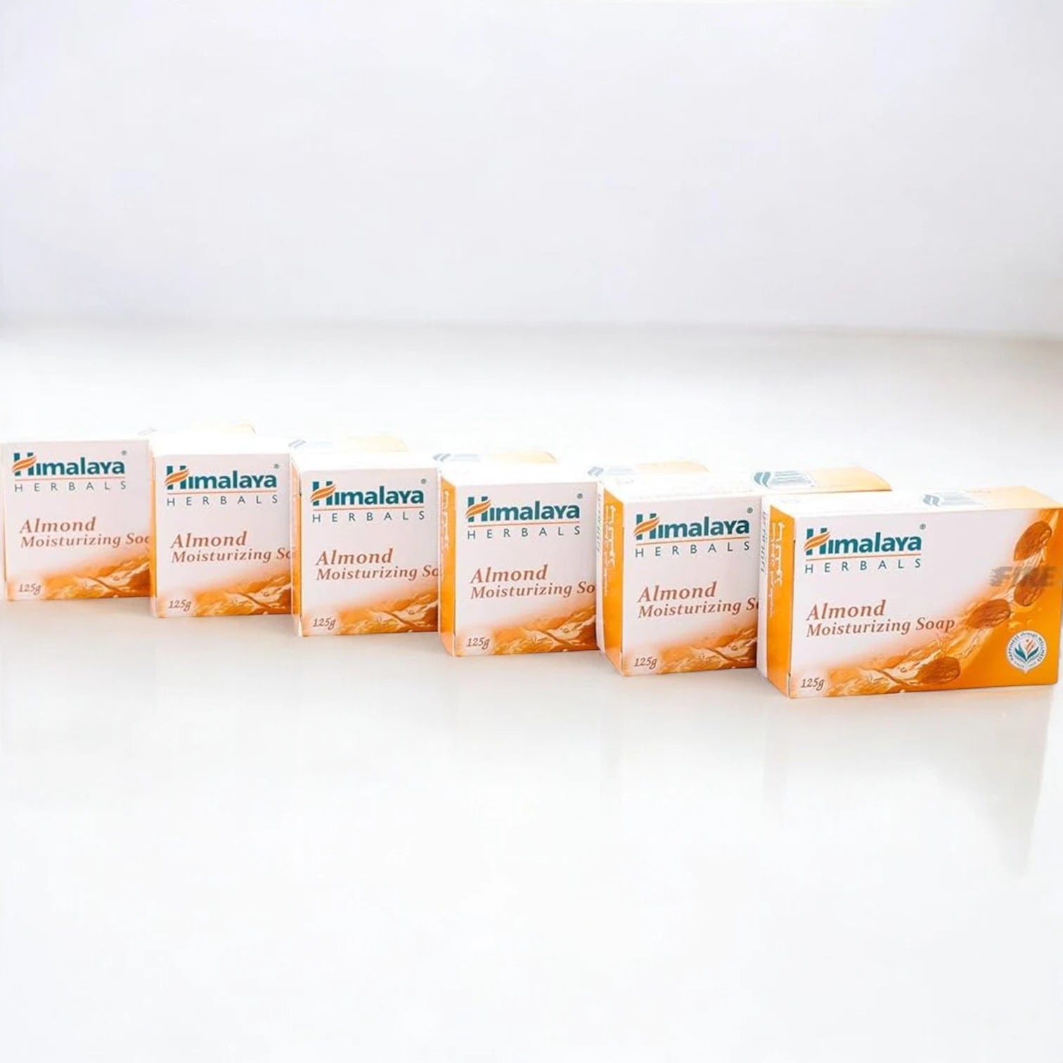 Himalaya Almond & Rose Moisturizing Soap – 125g x 6 | Softens & Revitalizes Skin, With Almond Oil & Persian Rose - Damoo