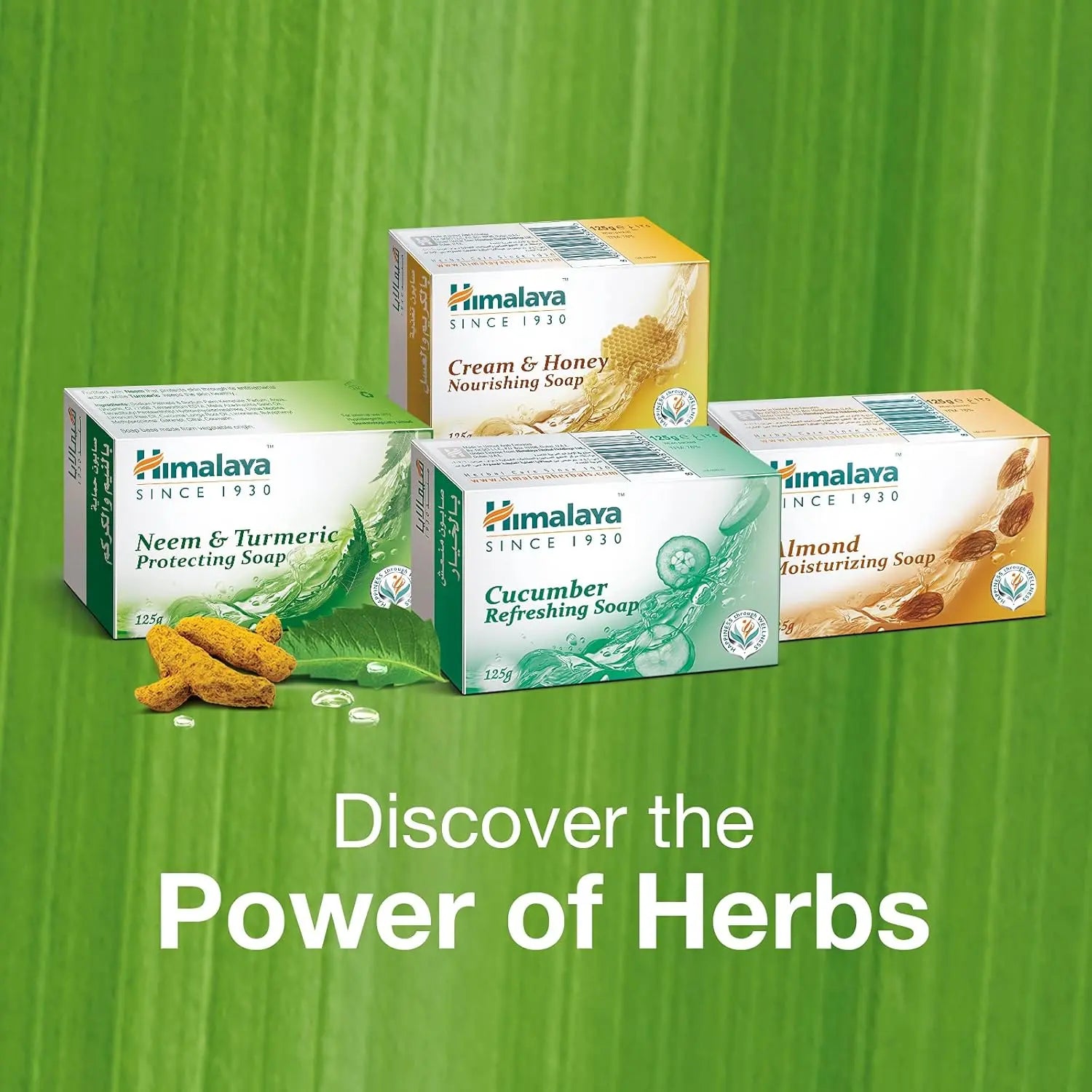 Himalaya Neem & Turmeric Soap – 125g x 6 | Antibacterial Protection | Natural Skincare with Neem & Turmeric - Damoo