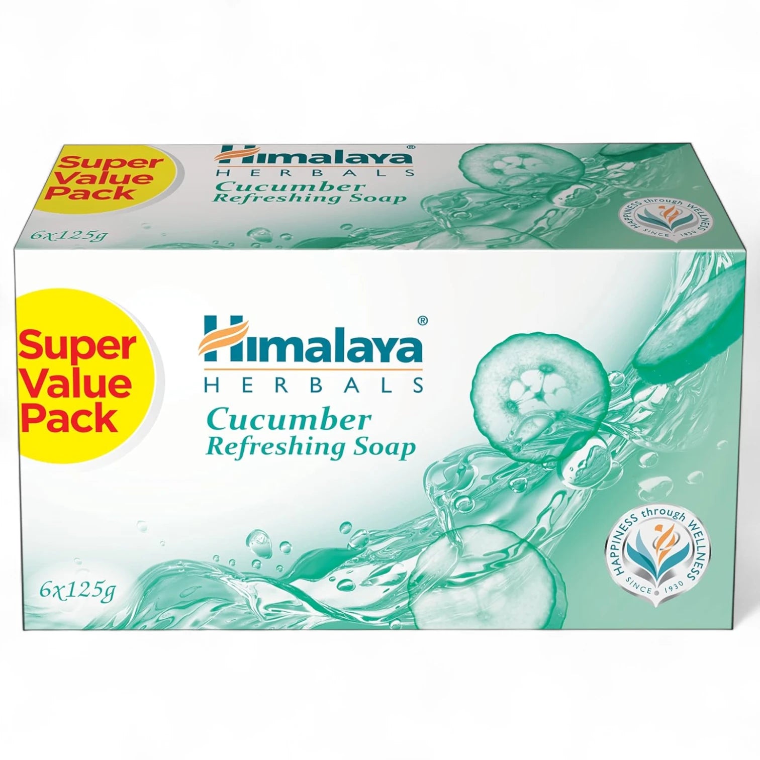 Himalaya Cucumber Refreshing Soap – 125g x 6 | With Cucumber & Coconut Oil for Rejuvenated, Oil-Free Skin - Damoo
