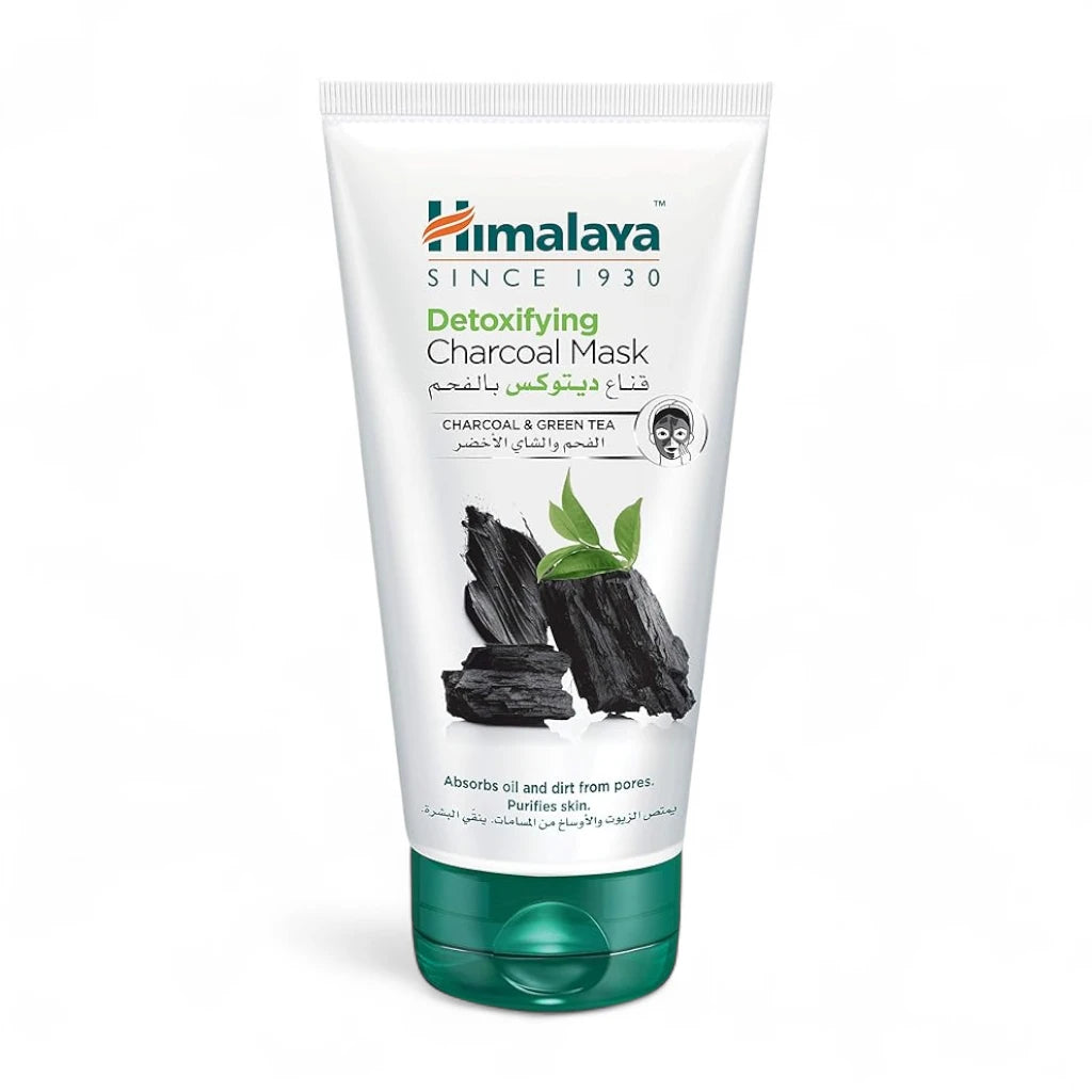 Himalaya Detoxifying Charcoal Face Wash & Mask – 150ml | Deep Pore Cleansing with Activated Charcoal, Coconut & Green Tea | Oil Control & Skin Detox | Paraben-Free - Damoo