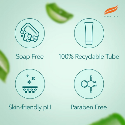 Himalaya Moisturizing Aloe Vera Face Wash 150ml – Gentle Soap-Free Cleanser for Normal to Dry Skin - Damoo