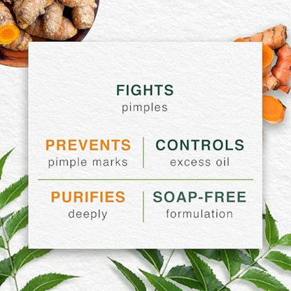 Himalaya Purifying Neem Face Wash – 150ml - Fights Pimples, Controls Oil & Prevents Marks - Herbal Face Cleanser for Clear, Healthy Skin - Damoo