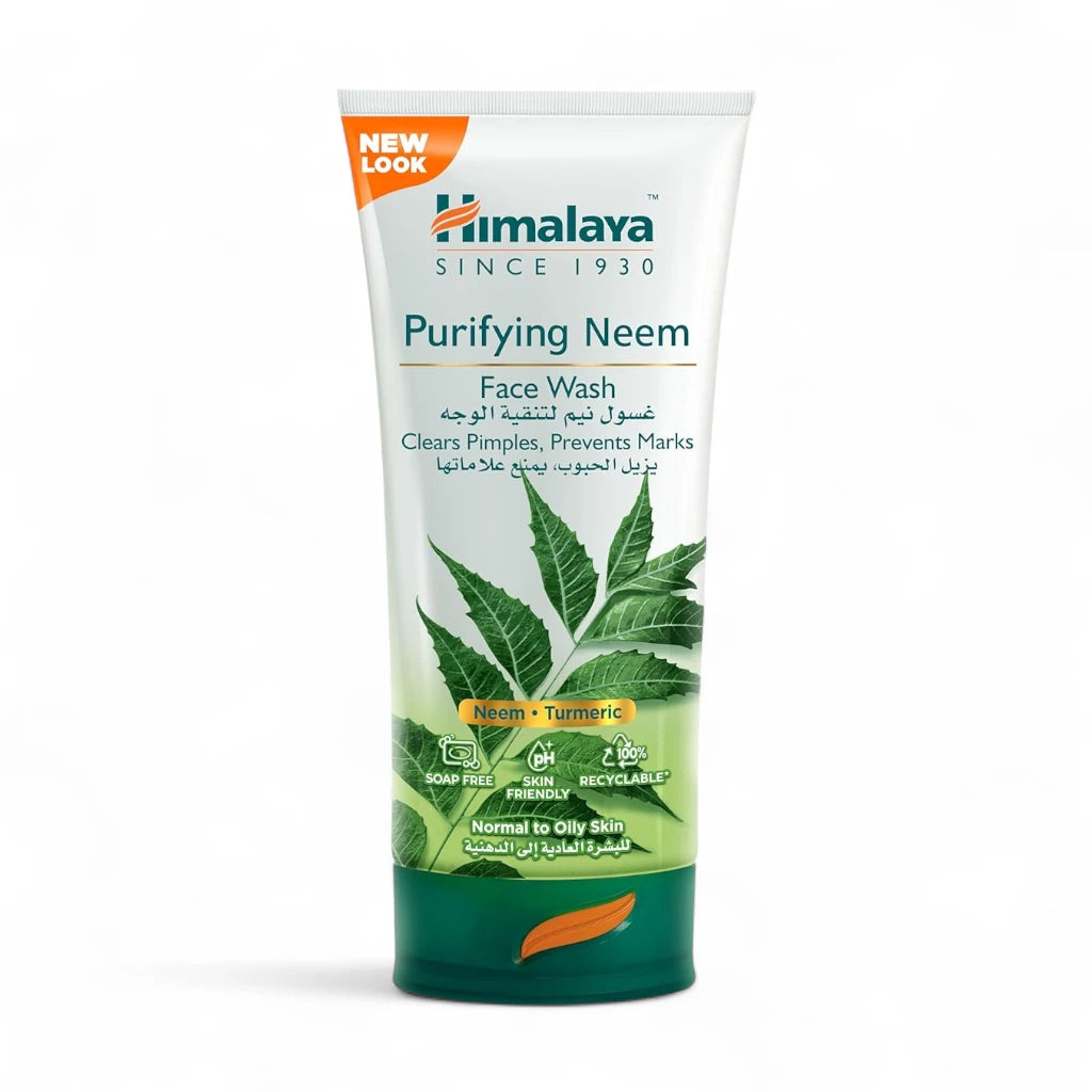 Himalaya Purifying Neem Face Wash – 150ml - Fights Pimples, Controls Oil & Prevents Marks - Herbal Face Cleanser for Clear, Healthy Skin - Damoo