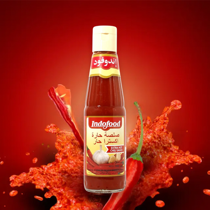 Indofood Extra Hot Chilli Sauce – Fiery & Authentic Indonesian Spice for Grilling, Stir-Frying, Dipping & More – 340ml - Damoo