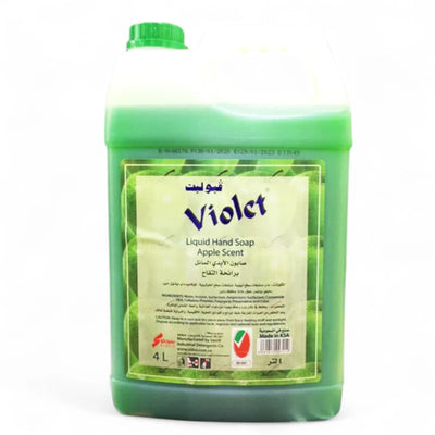 Violet Apple Liquid Hand Soap – 4 Liters | pH Balanced, Dermatologist-Tested, Moisturizing Formula for Sensitive Skin – Apple Scent - Damoo