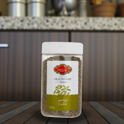 Healthy Line Cumin Seeds 120g – Whole Jeera in Airtight Jar | Aromatic Spice for Cooking, Seasoning, & Herbal Use | 100% Natural & Fresh - Damoo