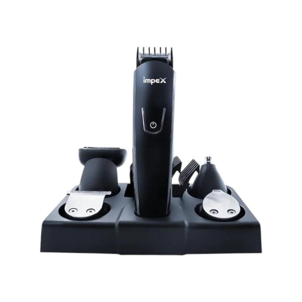 Impex 10-in-1 Multi Grooming Kit – Professional Cordless Trimmer for Men with Nose, Beard, Hair, Body & Precision Trimming – Fast Charging, Stainless Steel Blades, Black -  GK 402 - Damoo