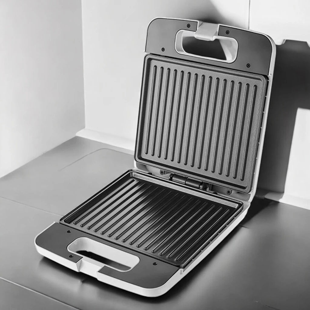 Impex 4-Slice Sandwich Maker – 1400W, Cool-Touch Housing, Non-Stick Plates, Power & Ready Lights, Upright Storage, Skid-Resistant Feet – White -  SW 3603 - Damoo