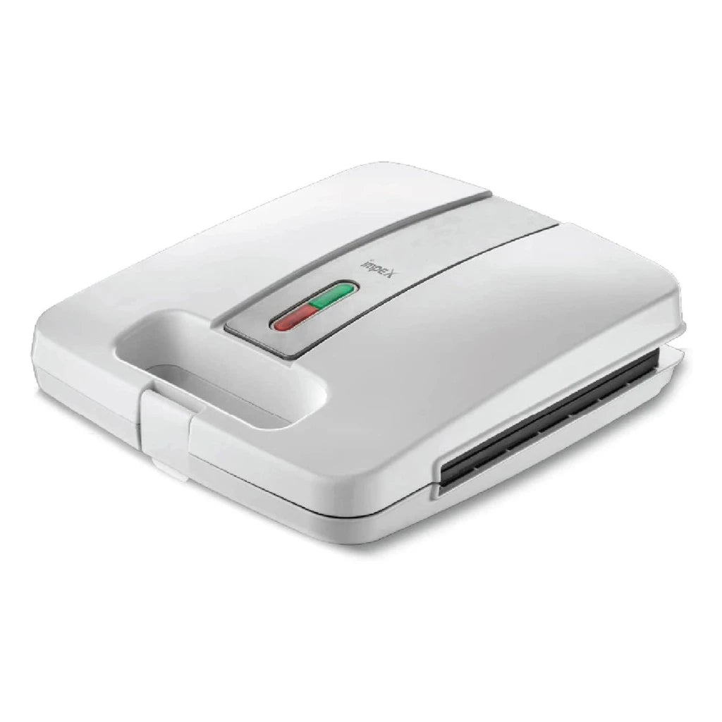 Impex 4-Slice Sandwich Maker – 1400W, Cool-Touch Housing, Non-Stick Plates, Power & Ready Lights, Upright Storage, Skid-Resistant Feet – White -  SW 3603 - Damoo