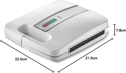 Impex 4-Slice Sandwich Maker – 1400W, Cool-Touch Housing, Non-Stick Plates, Power & Ready Lights, Upright Storage, Skid-Resistant Feet – White -  SW 3603 - Damoo