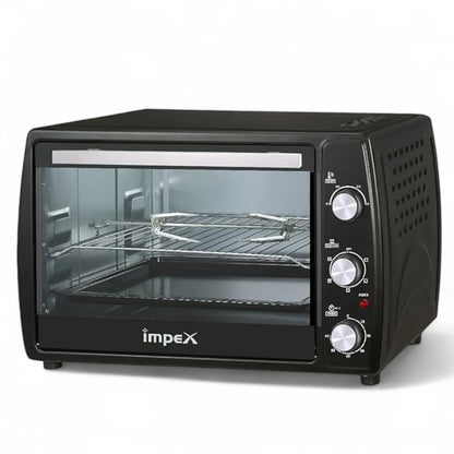 Impex 45L Electric Oven Toaster Griller with Convection, Rotisserie, 6 Heating Modes, 1800W Power, Adjustable Temperature & Timer – OV 2902 – Black - Damoo