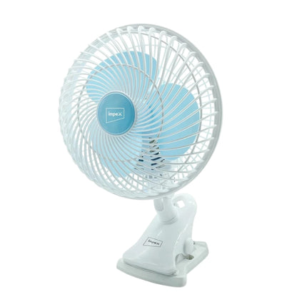 Impex 8-Inch Table & Clip Fan – 2 Speed Settings, 90° Oscillation, Adjustable Pitch Angle, 30W Portable Desk Fan for Home, Office, Travel - CF 01 - Damoo