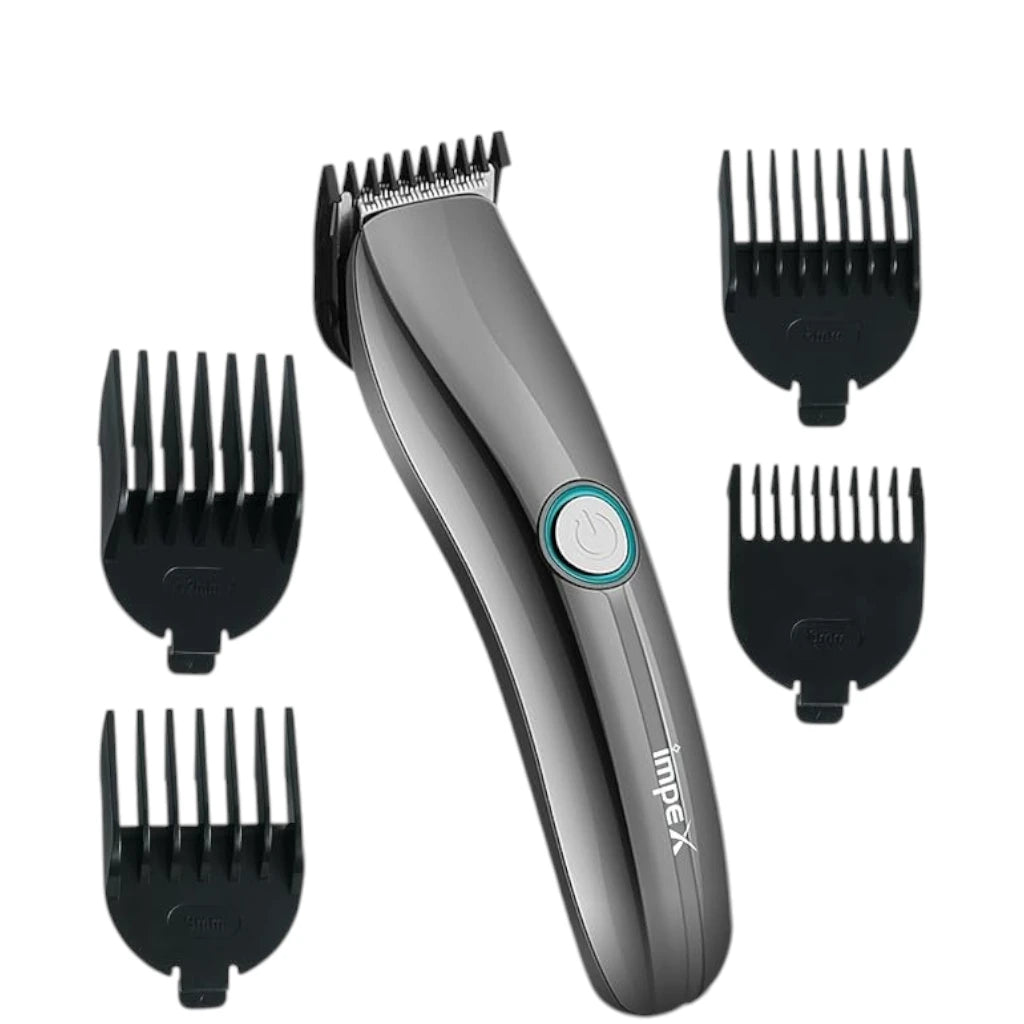 Impex Cordless Hair Clipper for Men – High-Speed 6500 RPM Motor, 60 Min Runtime, Stainless Steel Blade, USB Charging, All-in-One Nose, Beard & Hair Clipper – Red - Damoo