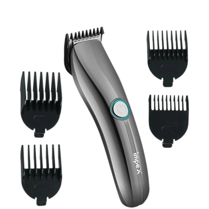 Impex Cordless Hair Clipper for Men – High-Speed 6500 RPM Motor, 60 Min Runtime, Stainless Steel Blade, USB Charging, All-in-One Nose, Beard & Hair Clipper – Red - Damoo
