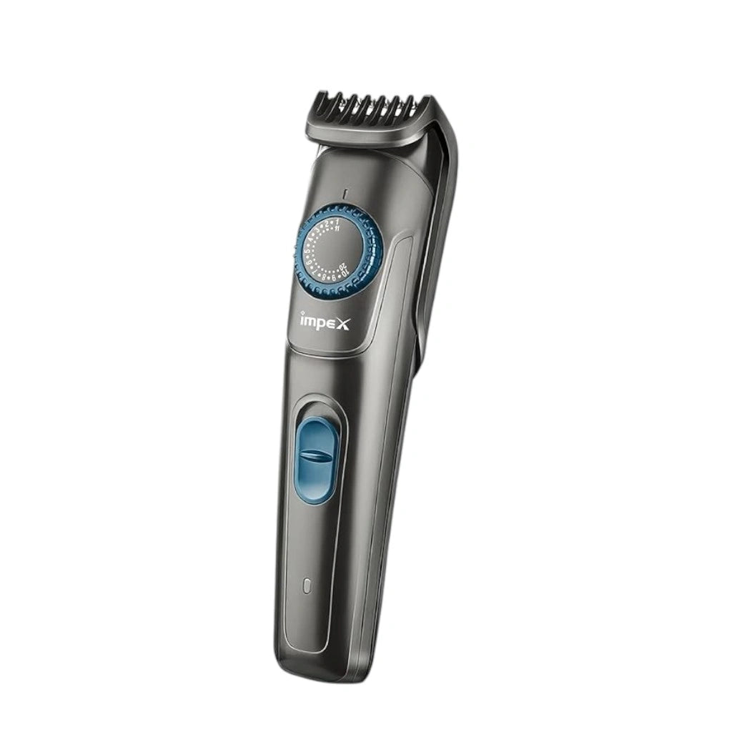 Impex Cordless Rechargeable Hair Trimmer for Men – 800mAh Battery, 3W Motor, 50-Min Runtime, USB Charging, 2 Comb Attachments, Beard & Hair Shaver – Black Tidy-220 - Damoo