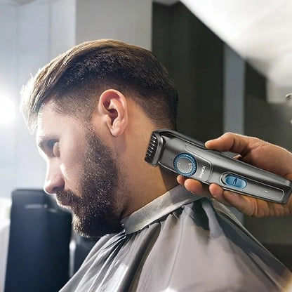 Impex Cordless Rechargeable Hair Trimmer for Men – 800mAh Battery, 3W Motor, 50-Min Runtime, USB Charging, 2 Comb Attachments, Beard & Hair Shaver – Black Tidy-220 - Damoo