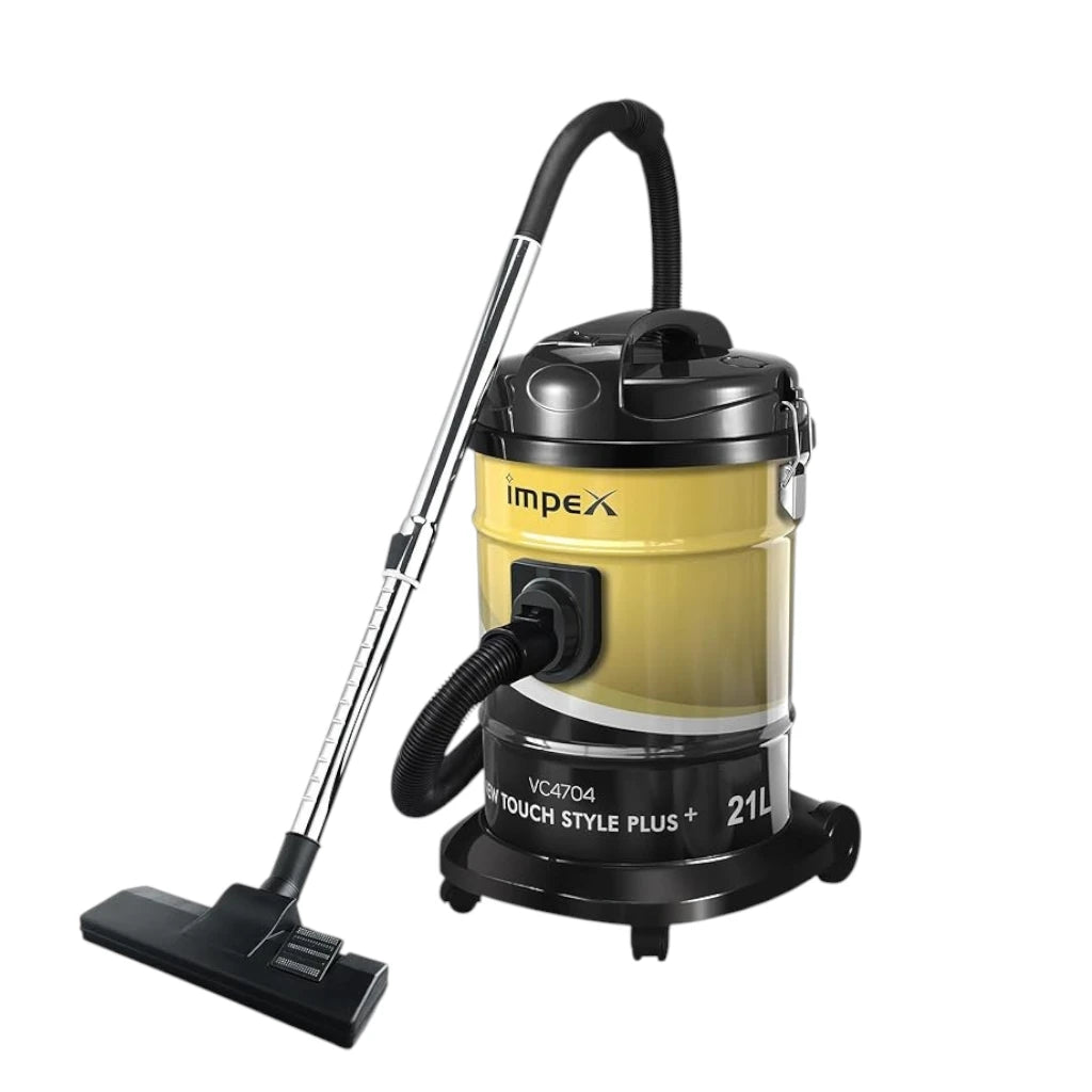 Impex Drum Vacuum Cleaner 21L – 2200W Powerful Suction | Low Noise, Dust Indicator & 5m Cord | Ideal for Home, Office & Mosque Cleaning - Damoo