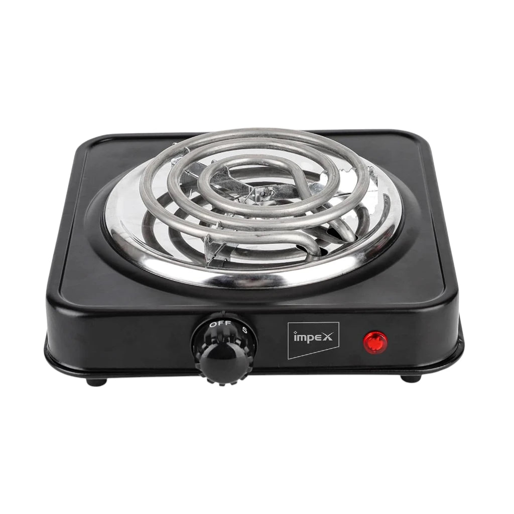 Impex Electric Hotplate – 1000W Single Coil Burner | Portable Stove with 5-Level Temperature Control, Overheat Protection & Durable Metal Body -  HP 100 - Damoo