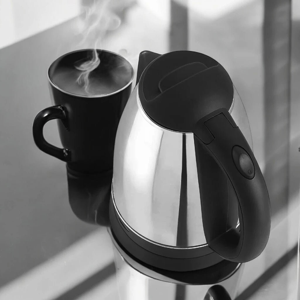 Impex Electric Kettle – 1.8L Stainless Steel Cordless Kettle with Triple Thermostat, Boil-Dry Protection, 360° Swivel Base, Auto Shut-Off & Heat-Resistant Handle – 1500W – Silver | STEAMER-1801 - Damoo
