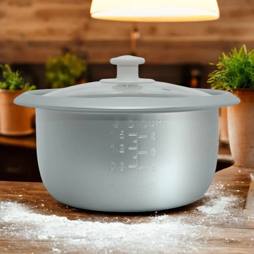 Impex Electric Rice Cooker – 1.5 Litre, 500W, Aluminium Inner Pot, Auto Cooking & Keep Warm, Safety Protection, Glass Lid – White -  RC 2802 - Damoo