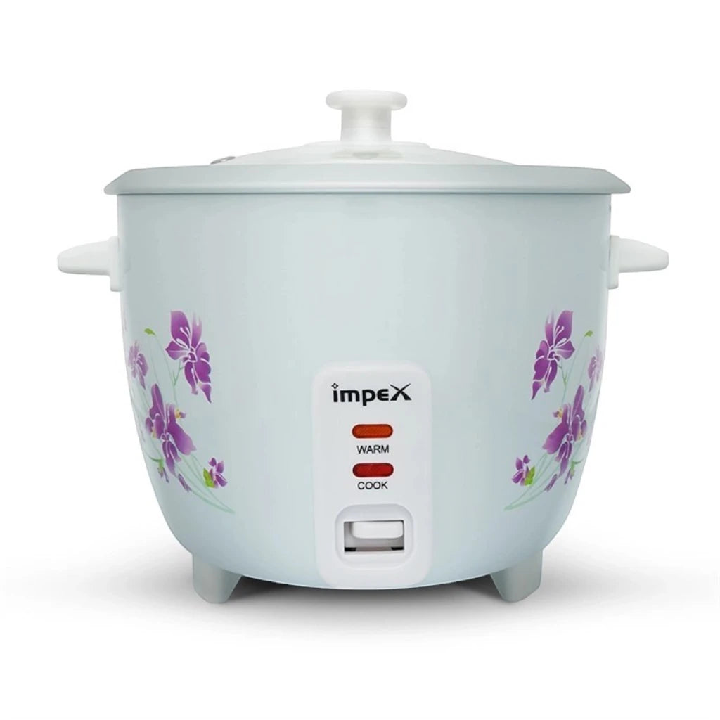 Impex Electric Rice Cooker – 1.5 Litre, 500W, Aluminium Inner Pot, Auto Cooking & Keep Warm, Safety Protection, Glass Lid – White -  RC 2802 - Damoo