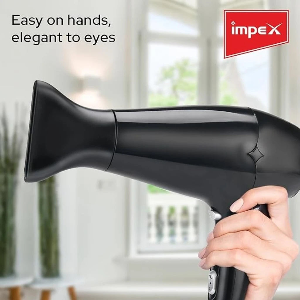 Impex Hair Dryer & Hair Straightener Combo – 2 Heat Settings, 1800-2100W, Swivel Cord, Auto Shutoff, Styling Nozzle Included | HSK 101 - Damoo