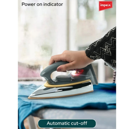 impex Showy 1200W Lightweight Electric Iron Box with Non-Stick Ceramic Soleplate, 5 Temperature Settings, Auto-Thermostat, Overheat Protection, 180° Swivel Cord & Cool Grip Handle - Damoo