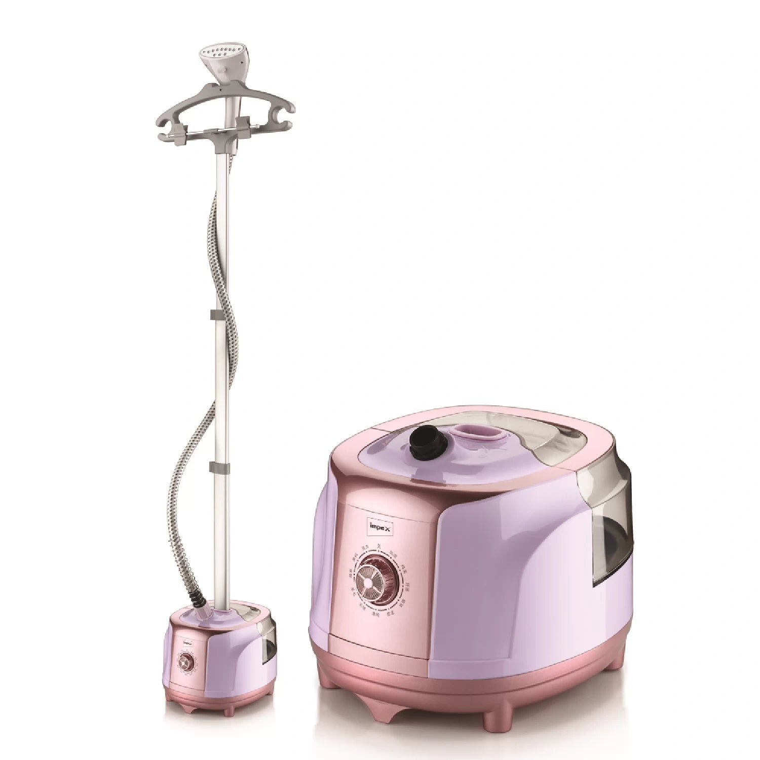 Impex Standing Garment Steamer – 1950W Powerful Clothes Steamer with 2.3L Tank, 70 Min Continuous Steam, Fast 38s Heat-Up, Ceramic Soleplate, Accessories Included – Pink | GSM 6013 - Damoo