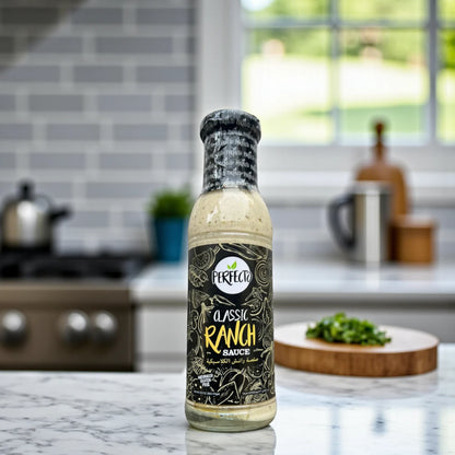 Perfecto Classic Ranch Sauce – 350ml | Creamy Gluten-Free Salad Dressing & Dipping Sauce | Ideal for Burgers, Wraps, Fries & More | Rich, Tangy Flavor with Natural Ingredients - Damoo