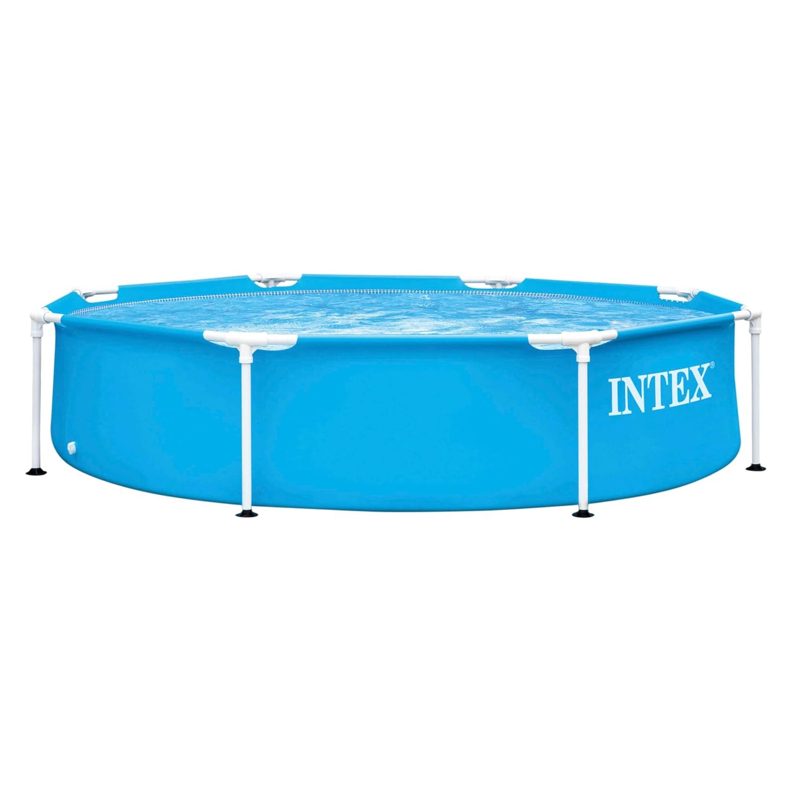 INTEX Above Ground Pool 244 x 51 cm Metal Frame Above Ground Pool – Durable Steel Structure with T-Joint Assembly, 3-Ply Liner, 1830L Water Capacity, Ages 6+, Easy Setup in 30 Minutes - Damoo