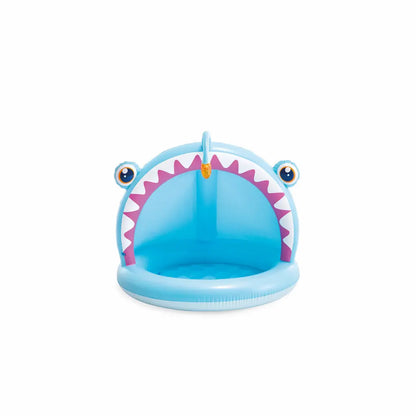 INTEX Angler Fish Baby Pool with Sunshade – Inflatable Toddler Pool 127 x 102 x 86 cm (Age 1–3) - Damoo