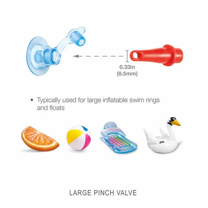 INTEX Bellows Foot Pump – 11 & 12 Inch Manual Inflator with 3 Nozzles, High-Volume Air Flow for Air Mattresses, Floats & Inflatables, Compact & Portable Design - Damoo