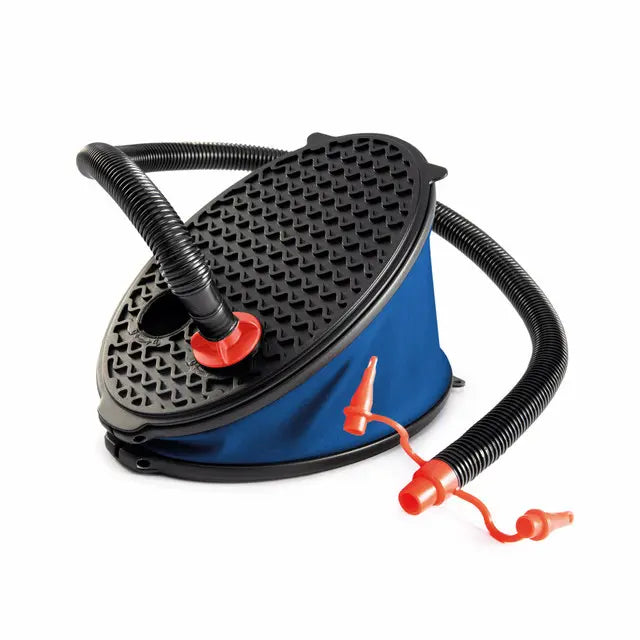 INTEX Bellows Foot Pump – 11 & 12 Inch Manual Inflator with 3 Nozzles, High-Volume Air Flow for Air Mattresses, Floats & Inflatables, Compact & Portable Design - Damoo