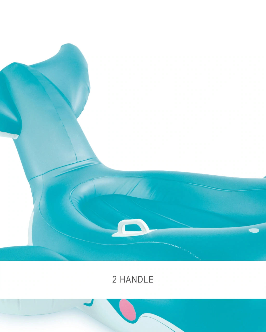 Intex Blue Whale Ride-On Inflatable Pool Float – Adorable Whale Design with Dual Handles for Kids – 60” Long Water Fun Floatie - Damoo
