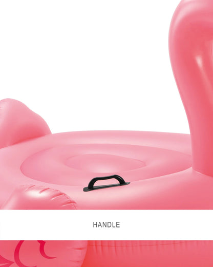 Intex Flamingo Ride-On Inflatable Pool Float – Stylish 142 x 137 x 97 cm Pool Lounger for Teens & Adults – With Handles & Dual Air Chambers for Extra Safety - Damoo