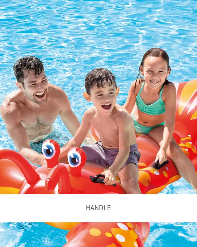 Intex Giant Lobster Ride-On Inflatable Pool Float for Kids – Extra Wide 213 x 137 cm Float with Grab Handles – Fun Water Toy for Ages 3+ - Damoo