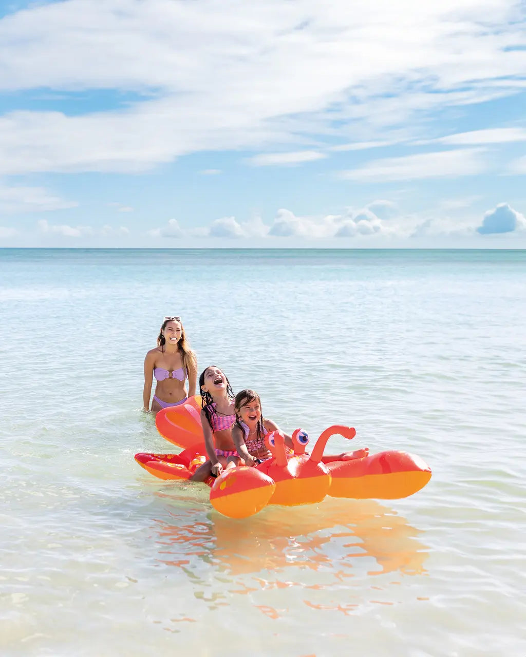 Intex Giant Lobster Ride-On Inflatable Pool Float for Kids – Extra Wide 213 x 137 cm Float with Grab Handles – Fun Water Toy for Ages 3+ - Damoo