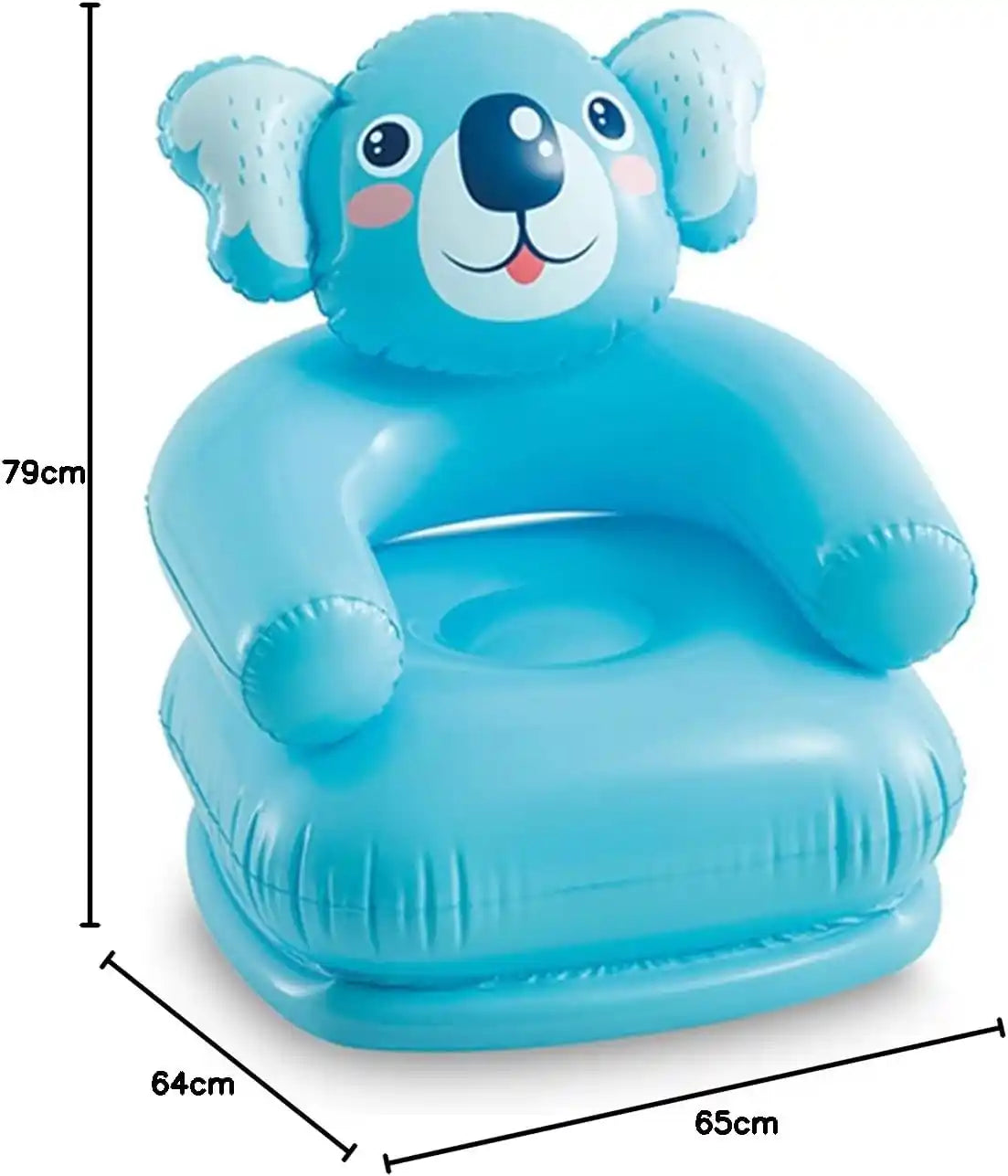 INTEX Inflatable Happy Animal Chair – Bear Design Sofa for Kids (66x64x71cm) - Damoo